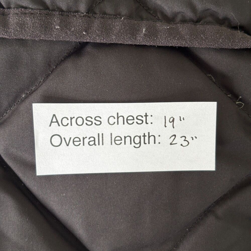 J. Crew Women's Size S Black Quilted Down Puffer Vest Gold Zip Pockets Outdoor - Picture 8 of 8